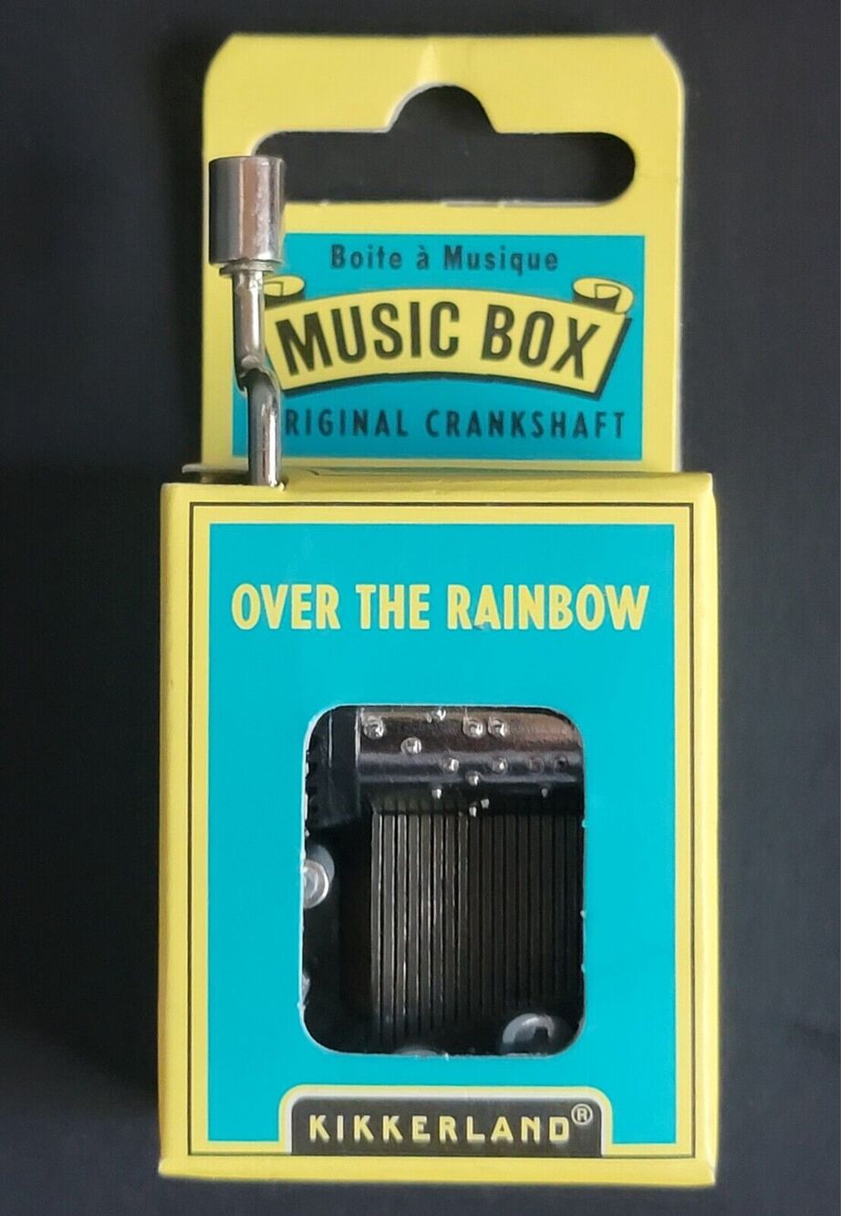 Kikkerland Over the Rainbow Hand Crank Music Box Pocket Collectible